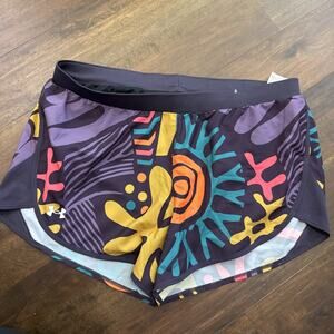 Under Armour UA Women's Small XL running shorts Loose Bold Colorful Print Pocket